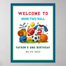 Born 2 Ball – Sport-Thema Jungen 2. Geburtstag 