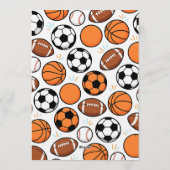 Born 2 Ball Sport Themed Boy 2nd Birthday Party  Einladung (Rückseite)