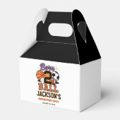 Born 2 Ball Sports-Themed Boy 2nd Birthday Party Geschenkschachtel (Vorderseite)