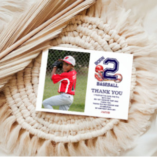 Born 2 Baseball   Sportthema Jungen 2. Geburtstag  Postkarte
