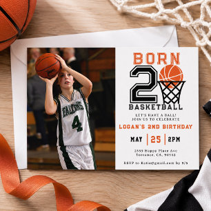 Born 2 Basketball   Sport  Jungen 2. Geburtstag Einladung