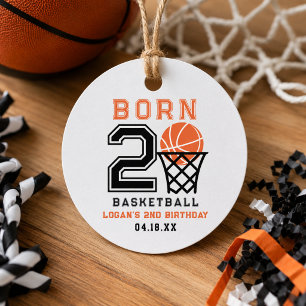 Born 2 Basketball   Sportjunge zum 2. Geburtstag Geschenkanhänger