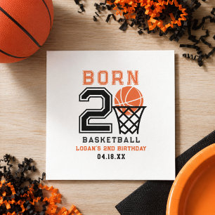 Born 2 Basketball   Sportjunge zum 2. Geburtstag Serviette