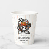Born 2 Basketball | Sports Themed 2nd Birthday Pappbecher (Vorderseite)