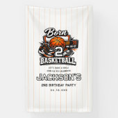 Born 2 Basketball Sports Themed Boy 2nd Birthday Banner (Vertikal)