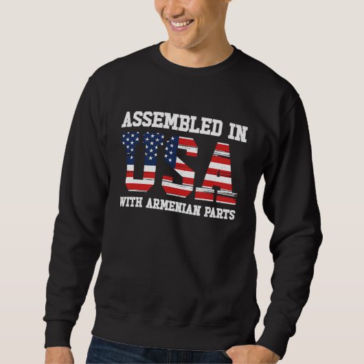 Born Armenian Armenia American USA Citizenship Sweatshirt (Vorderseite)