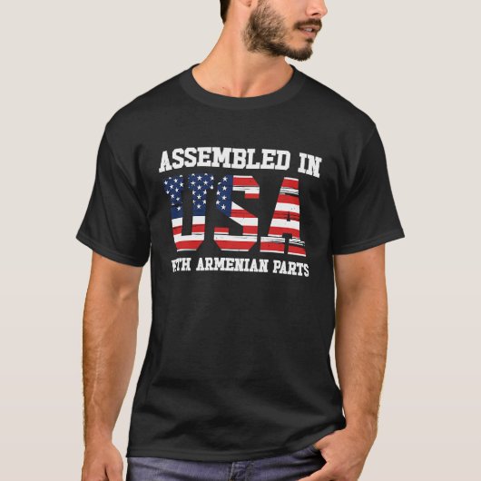 Born Armenian Armenia American USA Citizenship T-Shirt (Vorderseite)