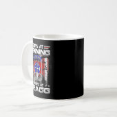 Born At Ft Benning Raised Fort Bragg Airborne Vete Kaffeetasse (Vorderseite Links)