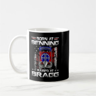 Born At Ft Benning Raised Fort Bragg Airborne Vete Kaffeetasse