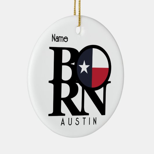 BORN Austin Texas Keramik Ornament (Rechts)