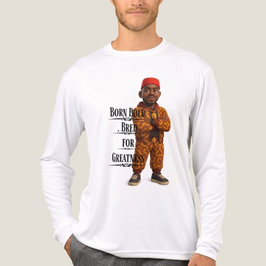 Born Bold Bred for Greatness,Afro modern,3d Tri-Blend Shirt (Vorderseite)
