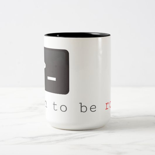 born du be root zweifarbige tasse (Mittel)