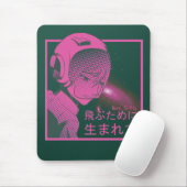 „Born du der Fly“ Vaporwave Mousepad (Mit Mouse)