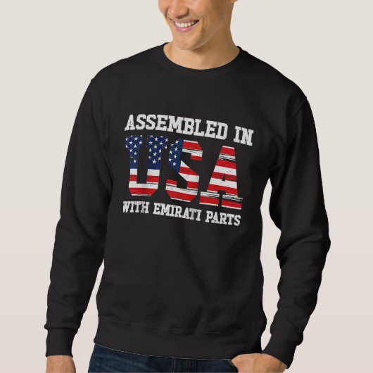 Born Emirati United Arab Emirates American USA Cit Sweatshirt (Vorderseite)