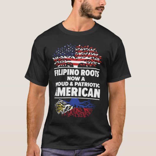 Born Filipino Philippines American USA Citizenship T-Shirt (Vorderseite)