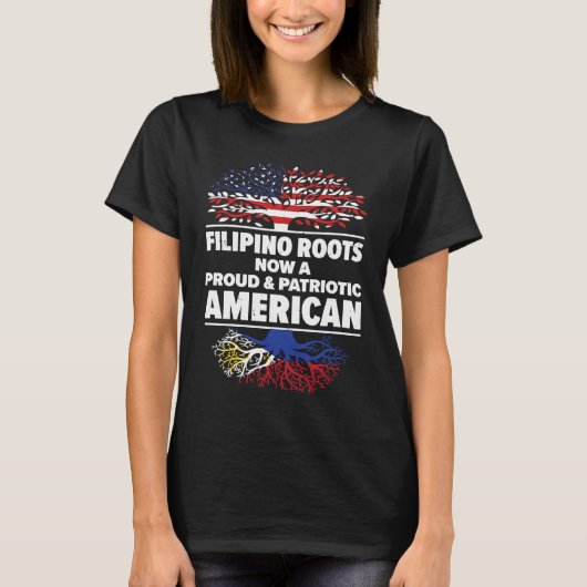 Born Filipino Philippines American USA Citizenship T-Shirt (Vorderseite)