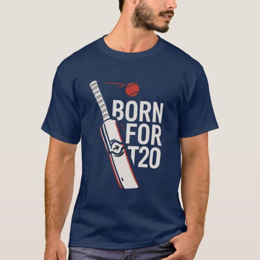 Born For T20 Cricket Graphic Tee (Vorderseite)