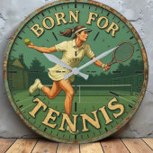Born for tennis große wanduhr