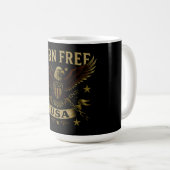 Born Free USA – American Freedom Birth Pride Kaffeetasse (VorderseiteRechts)