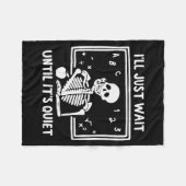 Born Halloween Teacher I'll Just Wait Until It's Q Fleecedecke (Vorderseite (Horizontal))