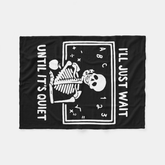 Born Halloween Teacher I'll Just Wait Until It's Q Fleecedecke (Vorderseite (Horizontal))