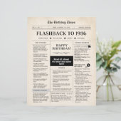 Born in 1936 Mock Newspaper sepia (Stehend Vorderseite)