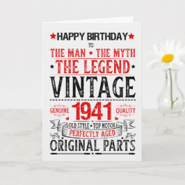 Born in 1941 Birthday the Man the Myth the Legend Karte