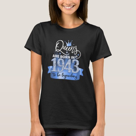 Born in 1943 I Festive Black Blue Party Outfit & A T-Shirt (Vorderseite)