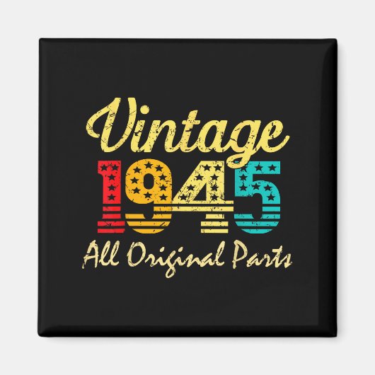 Born In 1945 80 Years Old Made In 1945 80th Birthd Magnet (Vorne)