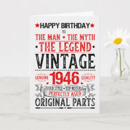 Born in 1946 Birthday the Man the Myth the Legend Karte