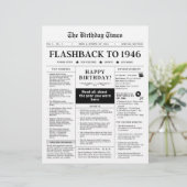 Born in 1946 Fun Newspaper black and white (Stehend Vorderseite)