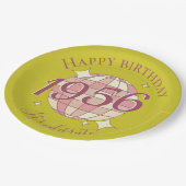 Born in 1956 70th birthday party decor Paper Plate Pappteller (Schrägansicht)