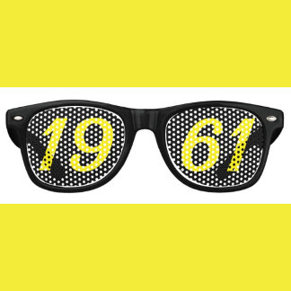 Born in 1961 65th birthday fun shades sunglasses partybrille
