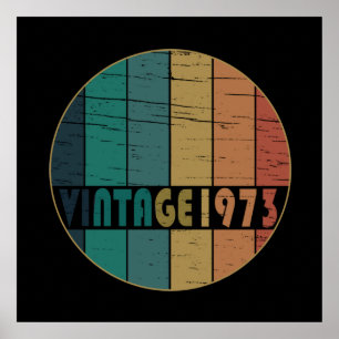 born in 1973 vintage 50th birthday poster