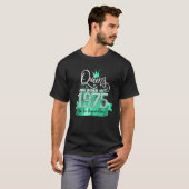 Born in 1975 I Black Turquoise Party Outfit & Acce T-Shirt (Vorne ganz)