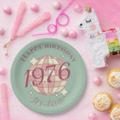 Born in 1976 50th birthday party decor Paper Plate Pappteller (Party)