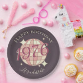 Born in 1976 50th birthday party decor Paper Plate Pappteller (Party)