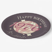 Born in 1976 50th birthday party decor Paper Plate Pappteller (Schrägansicht)