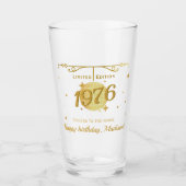 Born in 1976 50th birthday party drinks beer glas (Vorderseite)