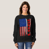 Born in 1981 US Flag Patriotic Veterans Day 4th Of Sweatshirt (Vorne ganz)
