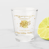 Born in 1986 40th birthday party drinks barware schnapsglas (Vorderseite)