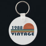 born in 1988 vintage birthday schlüsselanhänger<br><div class="desc">You can add some originality to your wardrobe with this original 1988 vintage sunset retro-looking birthday design with awesome colors and typography font lettering, is a great gift idea for men, women, husband, wife girlfriend, and a boyfriend who will love this one-of-a-kind artwork. The best amazing and funny holiday present...</div>