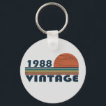 born in 1988 vintage birthday schlüsselanhänger<br><div class="desc">You can add some originality to your wardrobe with this original 1988 vintage sunset retro-looking birthday design with awesome colors and typography font lettering, is a great gift idea for men, women, husband, wife girlfriend, and a boyfriend who will love this one-of-a-kind artwork. The best amazing and funny holiday present...</div>