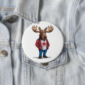 Born in Canada Moose Patriotic  Button (Beispiel)