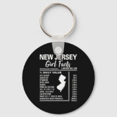 Born In New Jersey - New Jersey Girl Facts Schlüsselanhänger (Vorderseite)