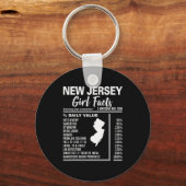 Born In New Jersey - New Jersey Girl Facts Schlüsselanhänger (Vorderseite)