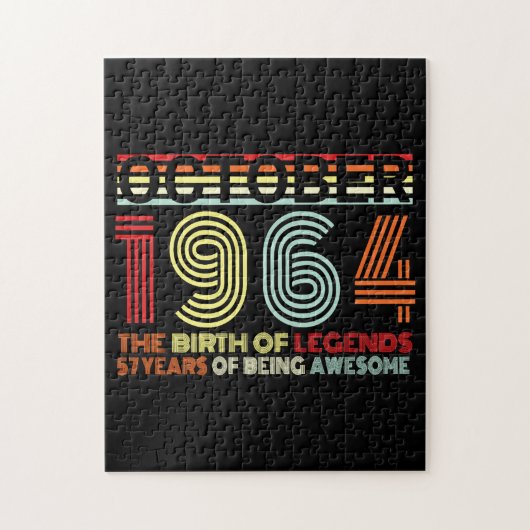 Born In October 1964 Gift Puzzle (Vertikal)