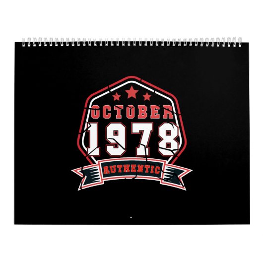 Born In October 1978 Vintage Kalender (Titelbild)