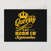 BORN IN SEPTEMBER Birthday Queen Women Girls