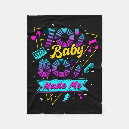 Born In The 70's But The 80's Raised Me 80s Costum Fleecedecke (Vorderseite)